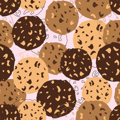 seamless repeat pattern of cookies