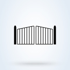Gate Simple vector modern icon design illustration.