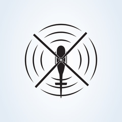 helicopter top view. Simple vector modern icon design illustration.