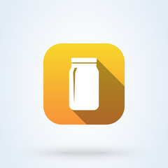 Jar Simple vector modern icon design illustration.