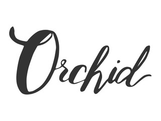Lettering words orchid for sales.