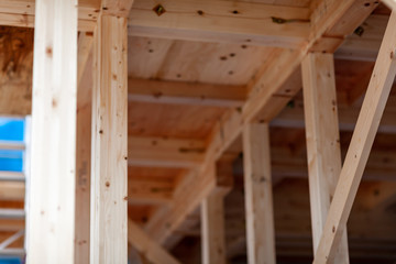 新築戸建　建設現場