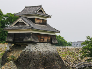 被災した熊本城　戌亥櫓　熊本県熊本市