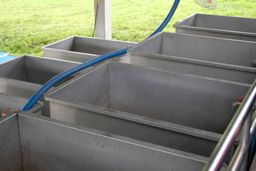bucket for coffee washing in wet processing method in food factory