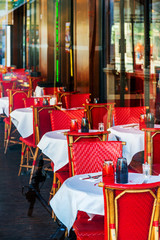 PARIS, FRANCE - APRIL 14: Restaurants in Paris city, France.