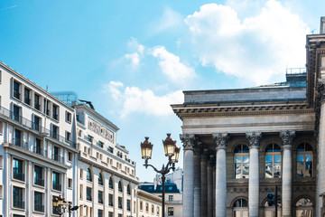 PARIS, FRANCE - APRIL 14: Antique building view in Paris city, France.