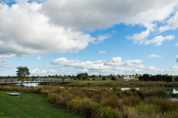Suburban wetlands in Berwick Springs on the outer south-eastern fringe of Melbourne