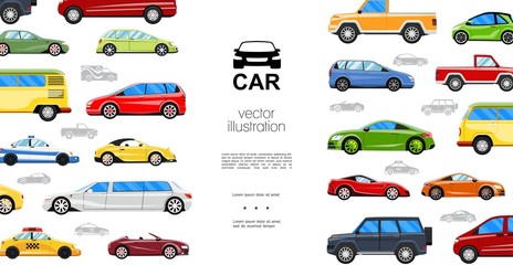 Flat Colorful Automobiles Template