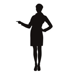 Woman Pointing Silhouette