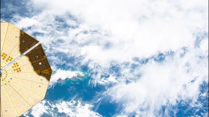 Planet Earth seen from the ISS. Space exploration of planet Earth at night. Elements of this video furnished by NASA.