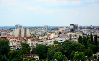 Naklejka premium aerial view of the city