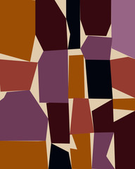 Geometric ornament. Abstract background - colorful abstract shapes. Can be used for wallpaper, template, poster, backdrop, book cover, brochure.