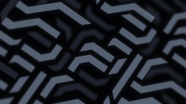 Digital texture looped animation background. Futuristic monochrome pattern for video backdrop. 4k resolution