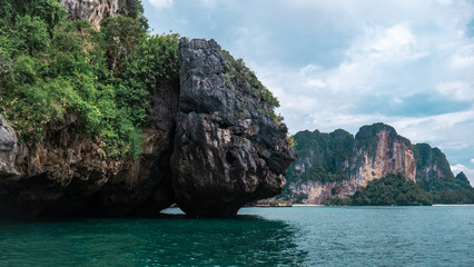 Obraz premium Natural background. Rock background. Travel set. Travel art.