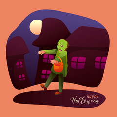 Happy halloween social media banner template