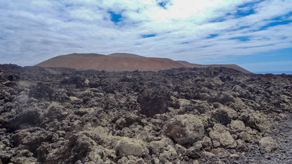 Park Timinfaya is amazing volcanic place on Lanzarote, Canarias.