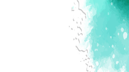 Green and Blue Colored Watercolor Sea Vector Summer Holiday Vector Beach Summer Themed Vector for Designs Web Design Banner Poster etc.