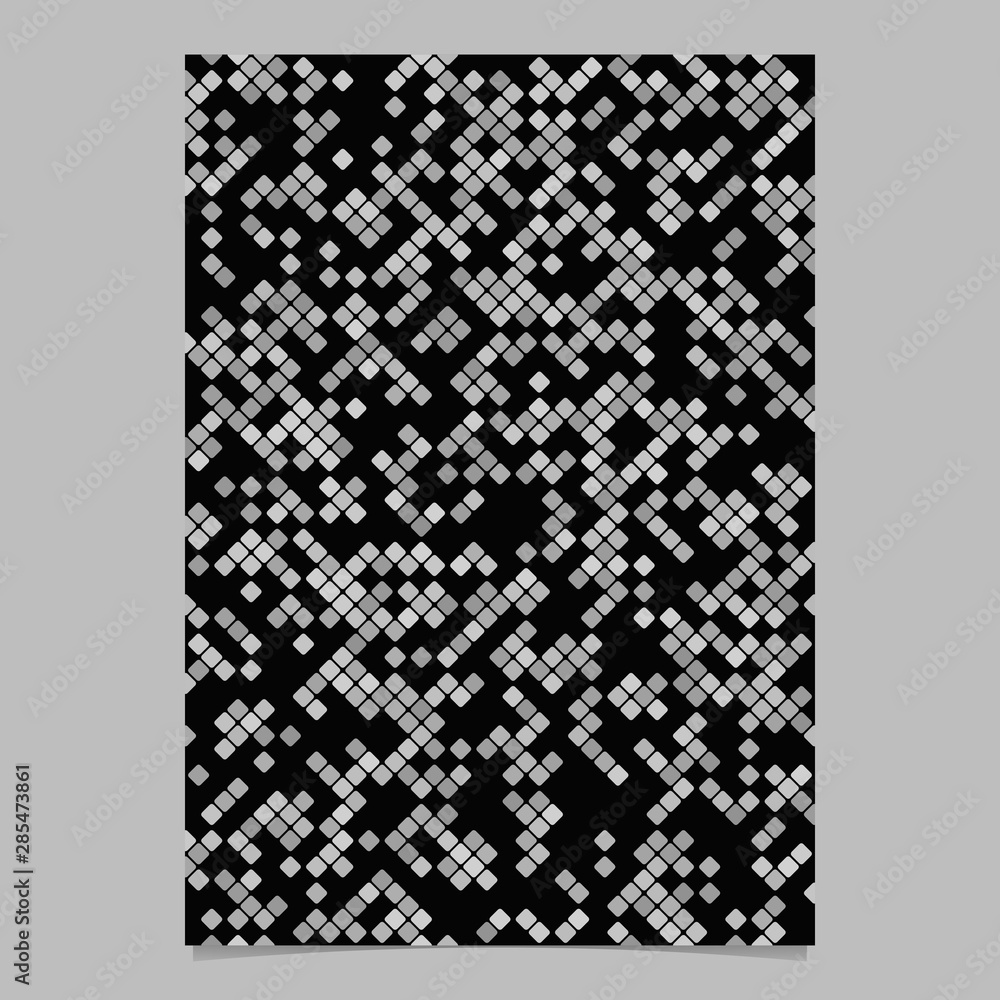 Poster grey abstract geometrical diagonal square pattern brochure template