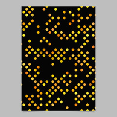 Yellow abstract circle pattern brochure background - vector stationery template design