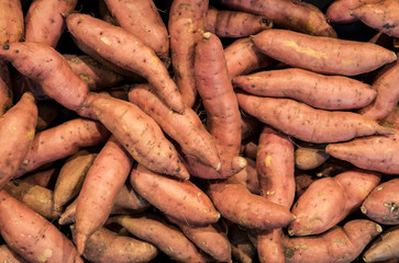 Tubers Raw sweet red potato grocery 