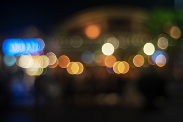 defocused bokeh light, abstract background at night photo