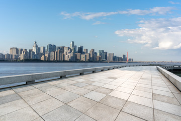 Obraz premium city skyline with floor