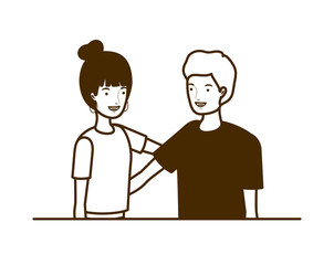 silhouette of couple of people smiling and hugging each other