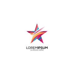 Colorful Star Gradient Logo Template