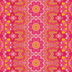 Pink striped abstract geometric colorful seamless pattern ornamental.