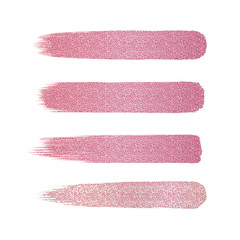 set of pink glitter brush