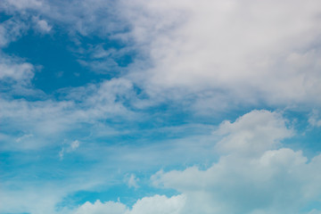 beutiful blue sunny summer cloud sky nature atmosphere with windy weather background season holiday