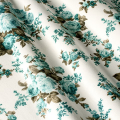 Cotton Provence Fabrics. Fabric cotton provence, blue flowers