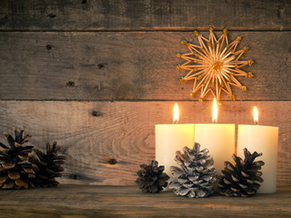 Third Advent candle is burning