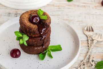 Traditional french dessert - Chocolate fondant