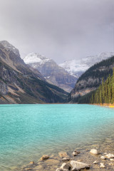 Vertical of Lake Louise in Banff National Park, Canada