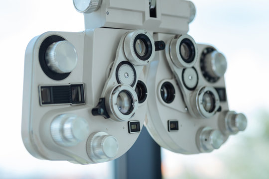 Special professional instrument used for eyesight checkup