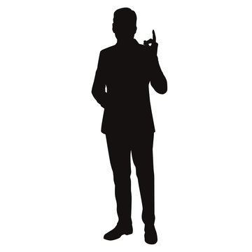 recommend clip art: Man Pointing Silhouette