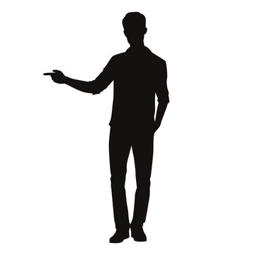 recommend clip art: Man Pointing Silhouette