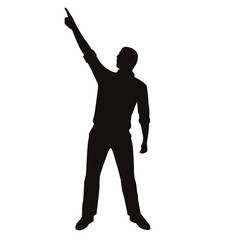 Man Pointing Silhouette