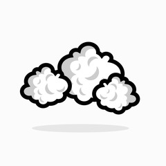 cartoon cloud vector design template . simple cloud vector design 