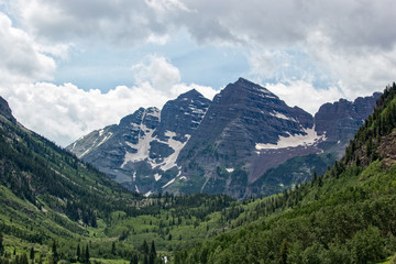 Fototapeta na wymiar White River National Forest and Maroon Bells in the background