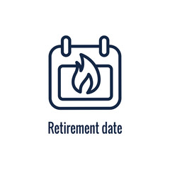 Retirement Savings Icon with retiring & monetary images