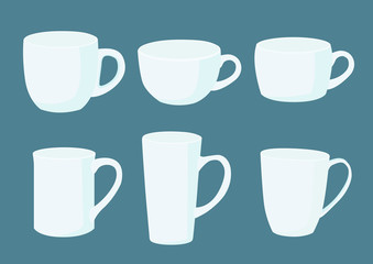 coffee cup White on gray background illustration vector