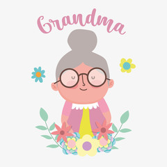 happy grandparents day cartoon design