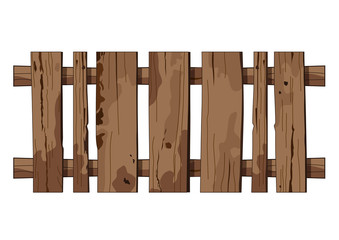wooden fence texture on white background illustration vector