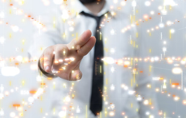 Innovation futuristic digital data binary code background technology