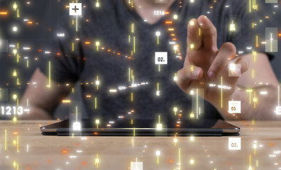 Innovation futuristic digital data binary code background technology