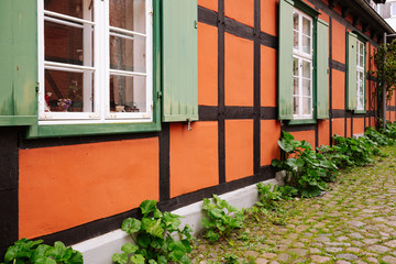 Fototapeta na wymiar Stralsund. Maklemburg - West Pomerania, Traditional urban architecture