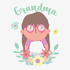 happy grandparents day cartoon design
