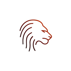 lion head logo design is a unique shape that can be used for symbols